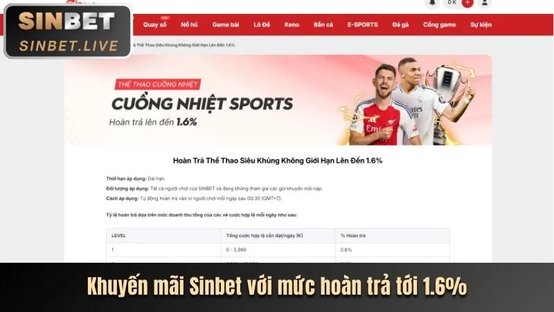 Hoàn trả thể thao và casino
